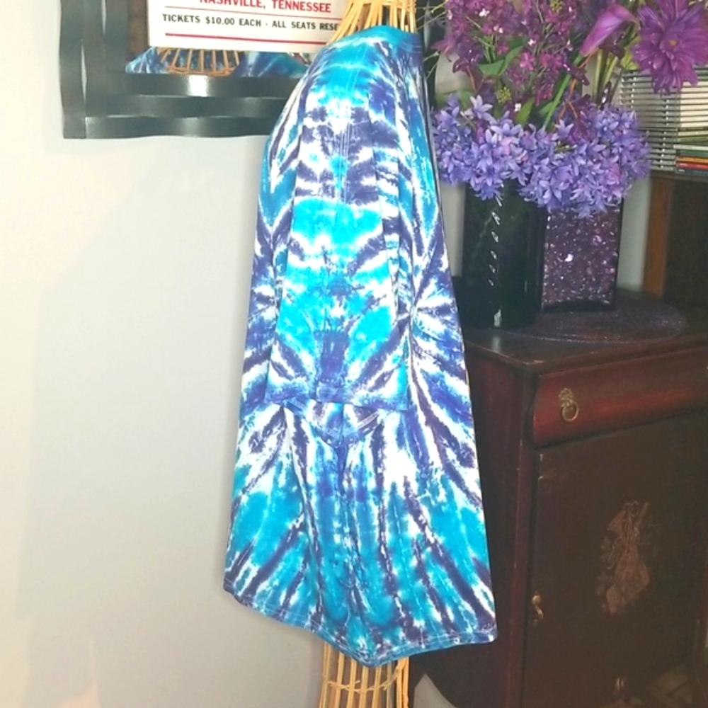 Hand Crafted Handmade Upcycled 2XL Short Sleeve 100% Cotton Tie Dye T-shirt - Picture 2 of 10